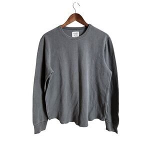 Buck Mason Vintage Thermal Surplus Tee Long Sleeve Gray Mens Medium